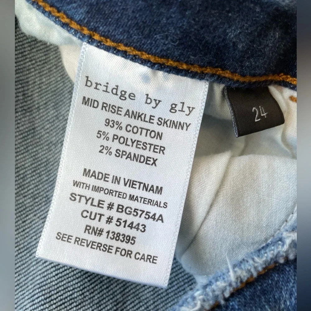 Buckle Hudson Mid-Rise Ankle Skinny Denim Jeans 24 Dark Wash BRIDGE BY GLY - Picture 12 of 15